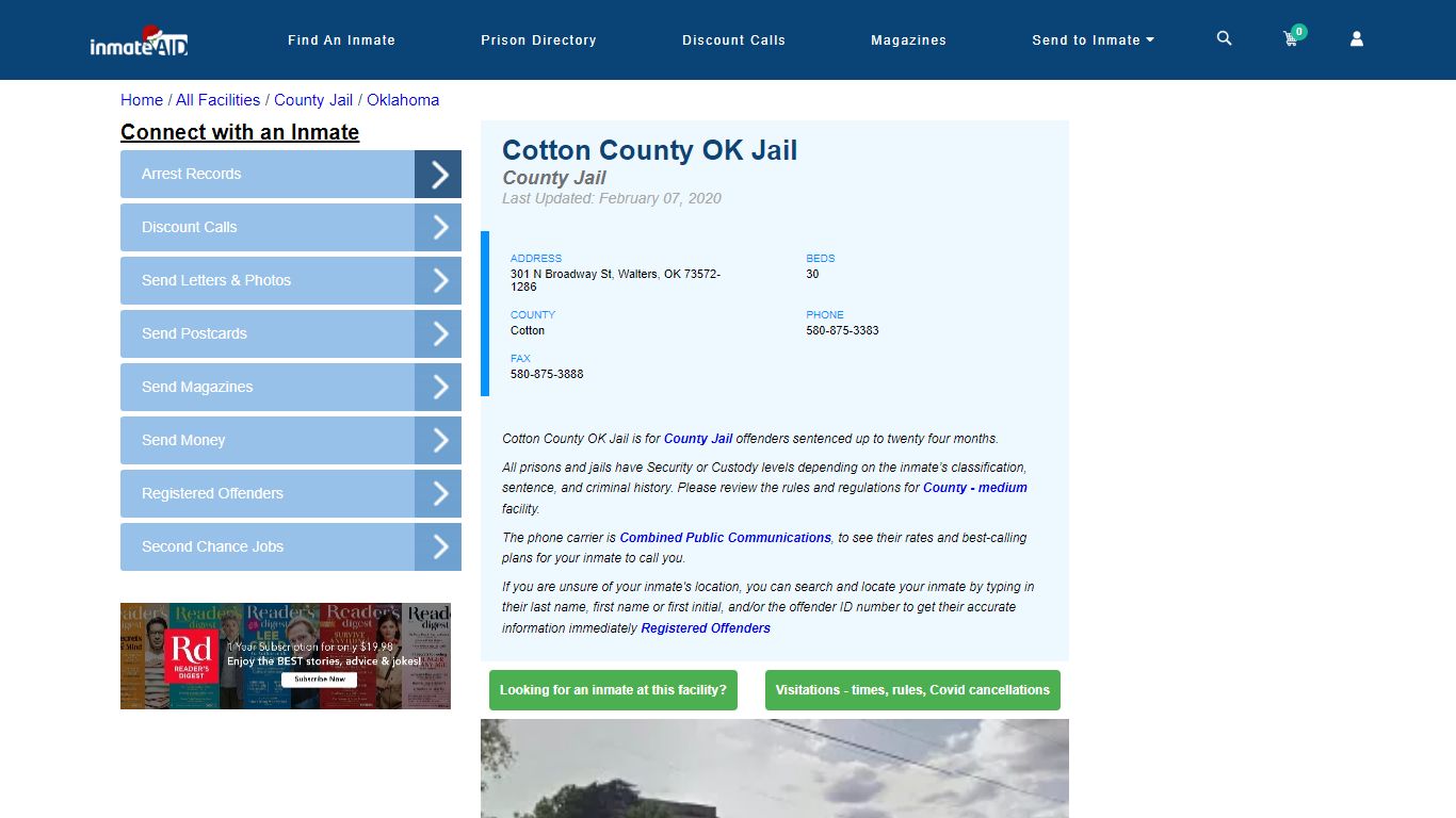 Cotton County OK Jail - Inmate Locator - Walters, OK