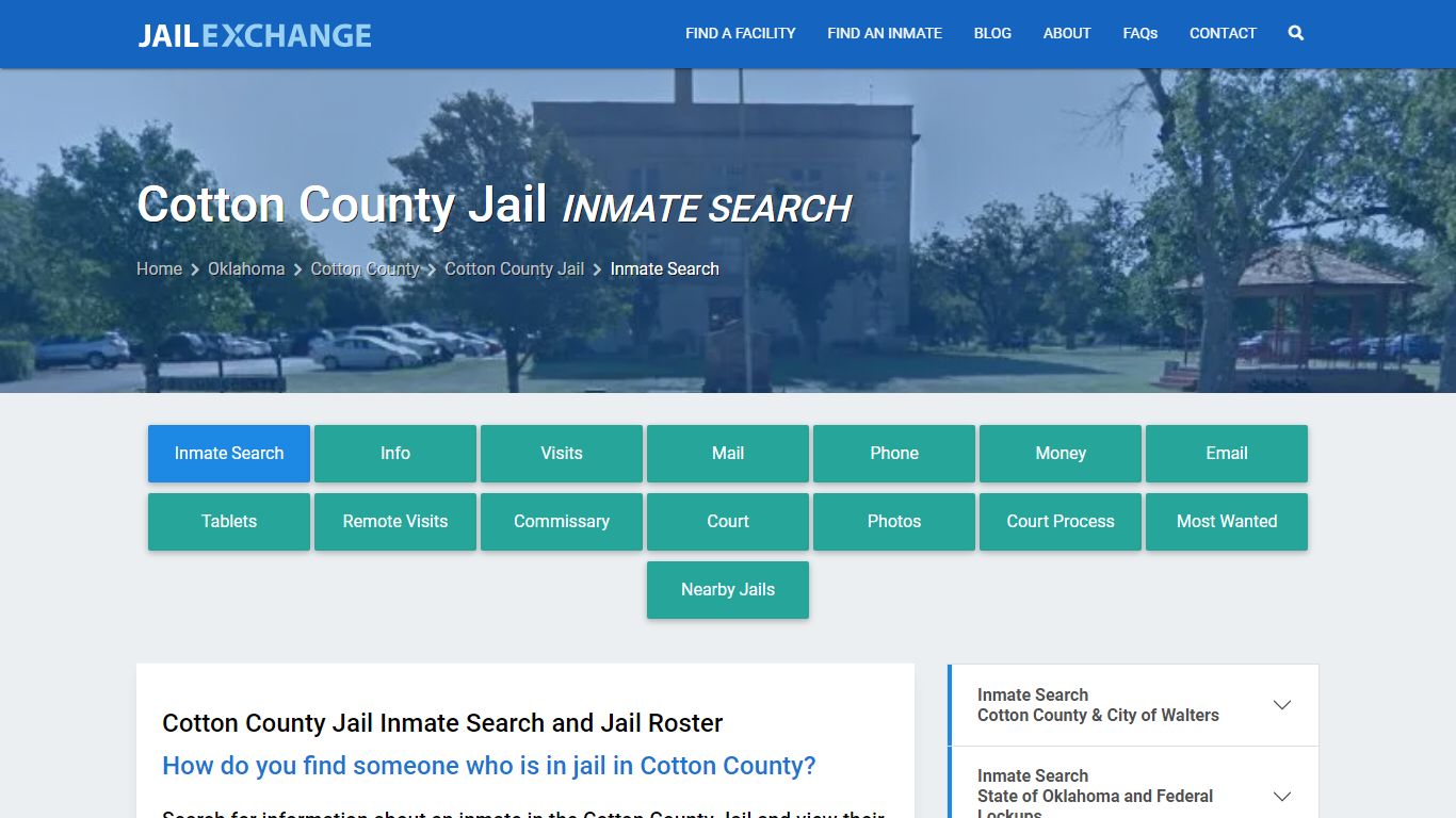 Inmate Search: Roster & Mugshots - Cotton County Jail, OK - Jail Exchange
